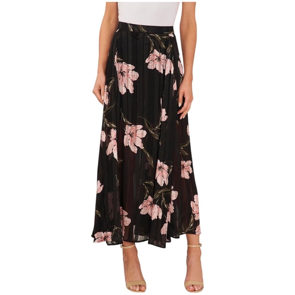 Floral Maxi Skirt Feminine Flowy Coquette Cotagecore Romatic Whimsigoth Small